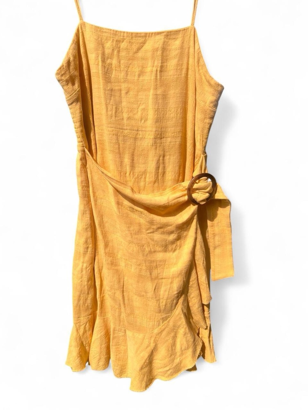 American Eagle Mini Wrap Dress - Golden Yellow - Size Small - Like New
